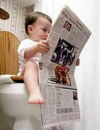 Babyreadingnewspaper