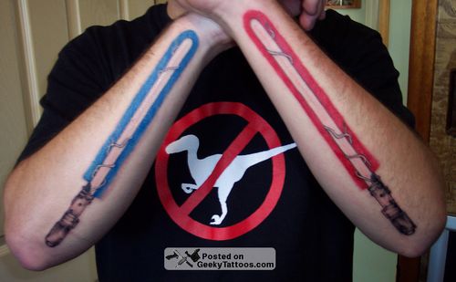 Lightsaber-tattoos