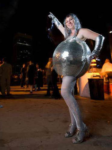 Pregnant-halloween-costume-disco-ball