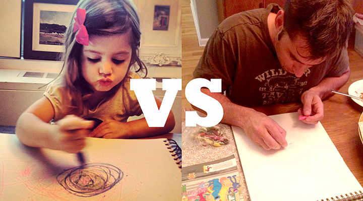 Toddler-daddy-draw-off