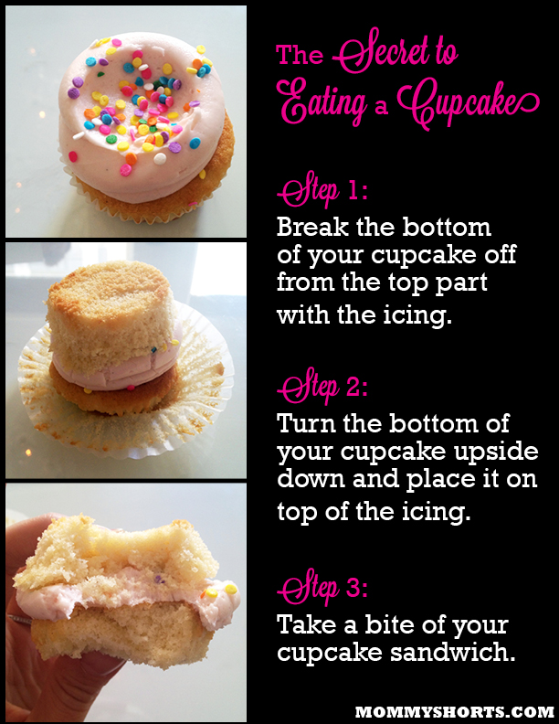 The secret to eating a cupcake finally revealed! 