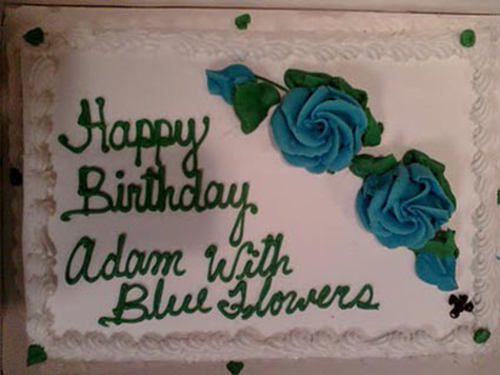 Adamwithblueflowers