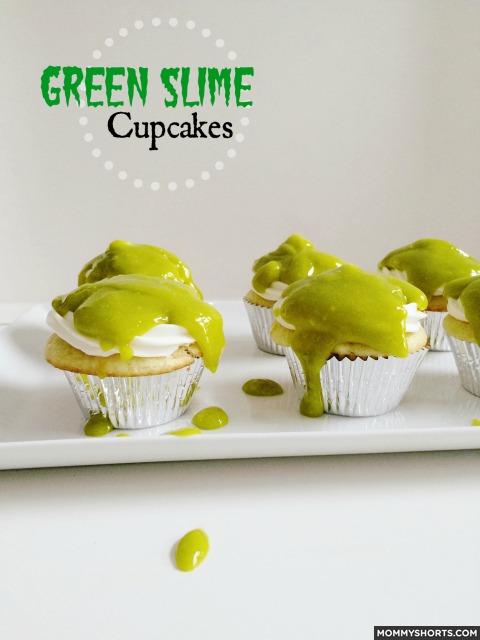 Project Play Date: Green Slime Edition | Little Miss Party and I made our own Green Slime-covered cupcakes -- check out all of the slimy, messy goodness on the blog