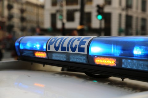 Police Car in Paris - the capital of France ** Note: Shallow depth of field